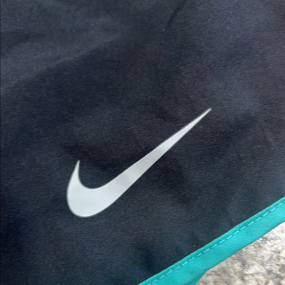 Nike Black and Green Athletic Shorts Performance Fit - Picture 3 of 4